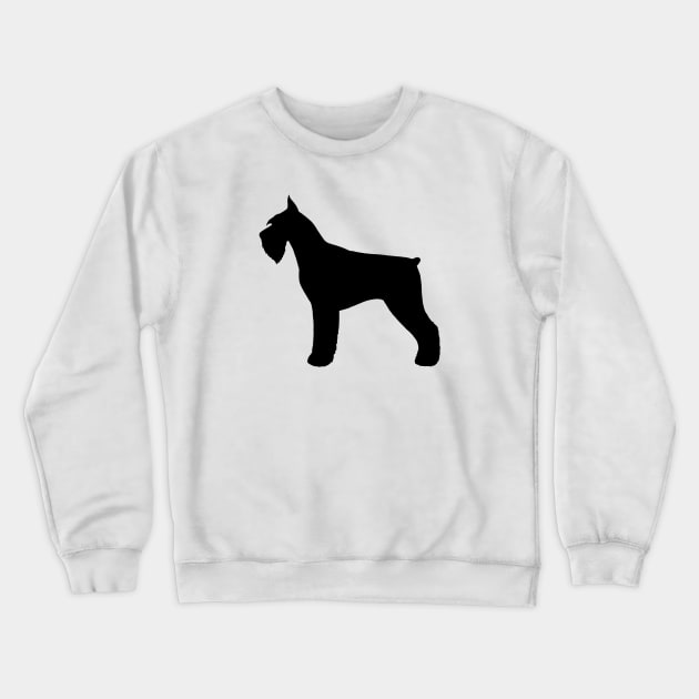 Giant Schnauzer Silhouette Crewneck Sweatshirt by Coffee Squirrel